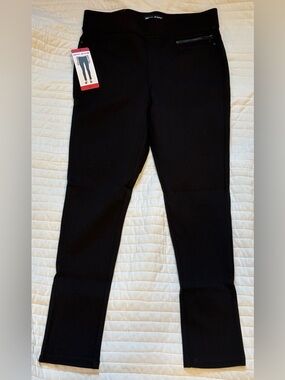 NWT DKNY Jeans Pull-On Ponte Stretch Black Mid-Rise Pant Women's Medium